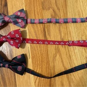 Red and Black Bow Ties with Logo